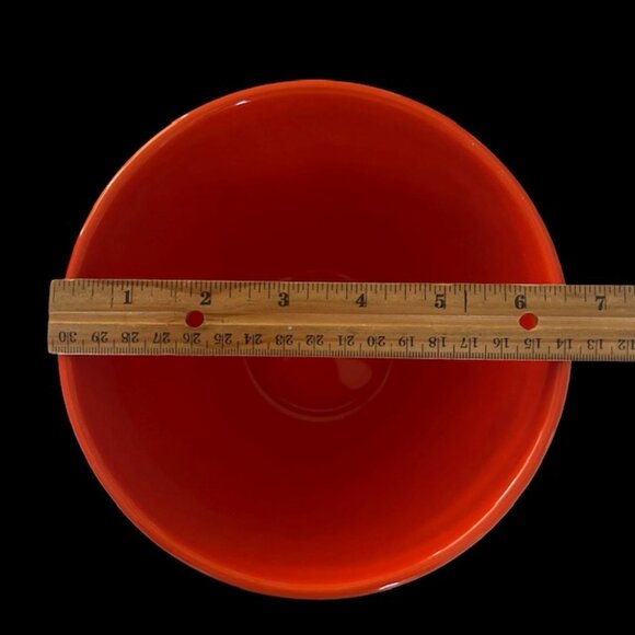 Set of 2 Primagera Salmon Deep Orange Mixing Bowls - Small Ribbing - Picture 10 of 10